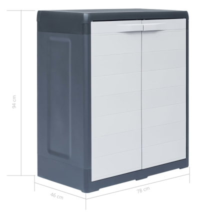 Garden Storage Cabinet XL 78x46x94 cm Plastic - Image 9