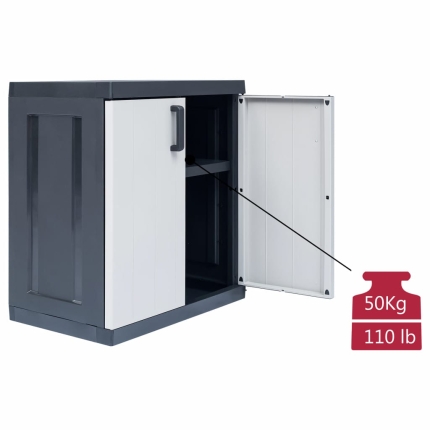 Garden Storage Cabinet XXL 89x54x96 cm Plastic - Image 8