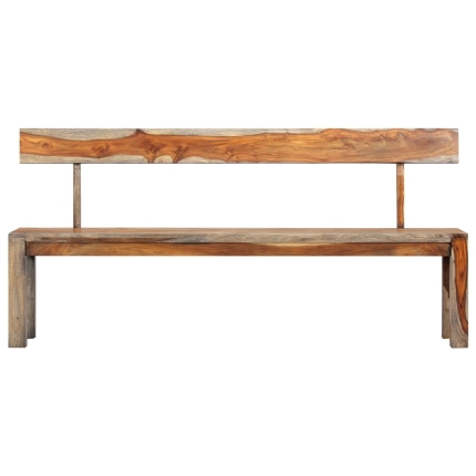 Bench 160 cm Grey Solid Sheesham Wood - Image 2
