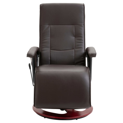 Massage Chair Brown Faux Leather - Image 3
