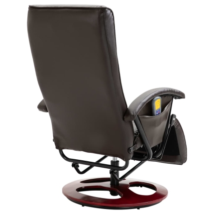 Massage Chair Brown Faux Leather - Image 5