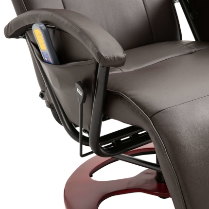 Massage Chair Brown Faux Leather - Image 7