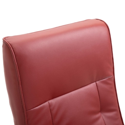 Massage Chair Wine Red Faux Leather - Image 8