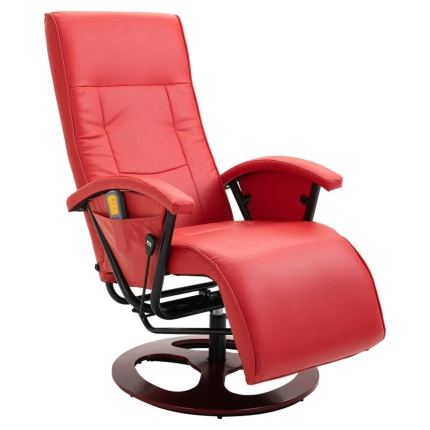 Massage Chair Red Faux Leather - Image 2