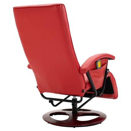 Massage Chair Red Faux Leather - Image 5