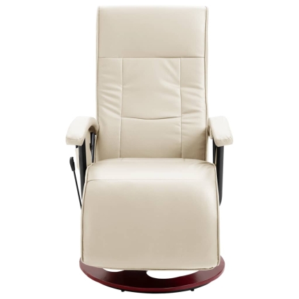 Massage Chair Cream Faux Leather - Image 3