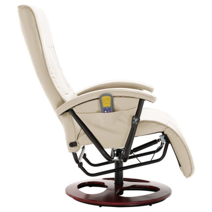 Massage Chair Cream Faux Leather - Image 4