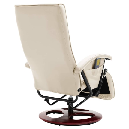 Massage Chair Cream Faux Leather - Image 6