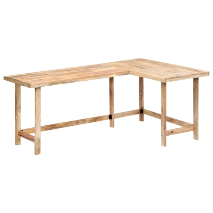 Desk 180x120x76 cm Solid Mango Wood - Image 10