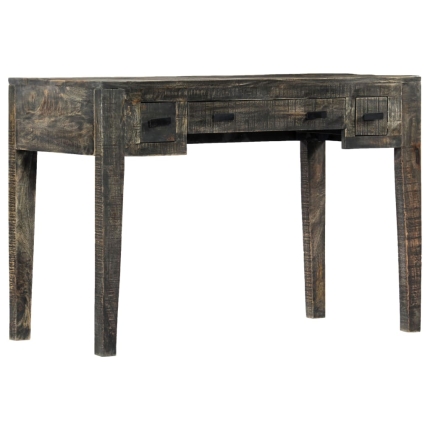 Desk Black 110x50x75 cm Solid Mango Wood - Image 10