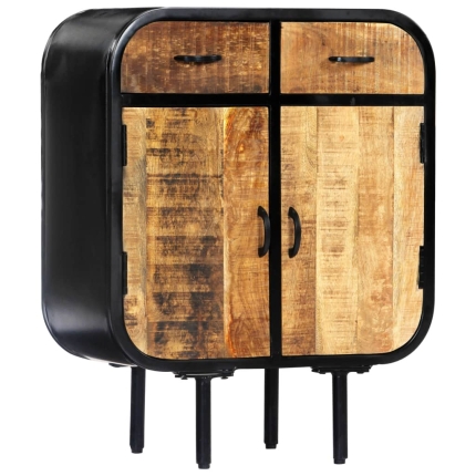 Sideboard 60x30x75 cm Solid Mango Wood and Iron - Image 11