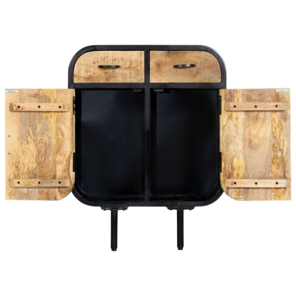 Sideboard 60x30x75 cm Solid Mango Wood and Iron - Image 5