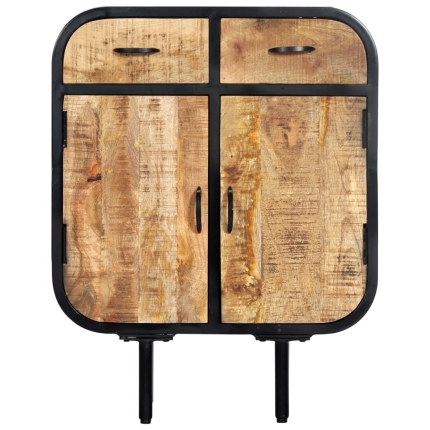 Sideboard 60x30x75 cm Solid Mango Wood and Iron - Image 6