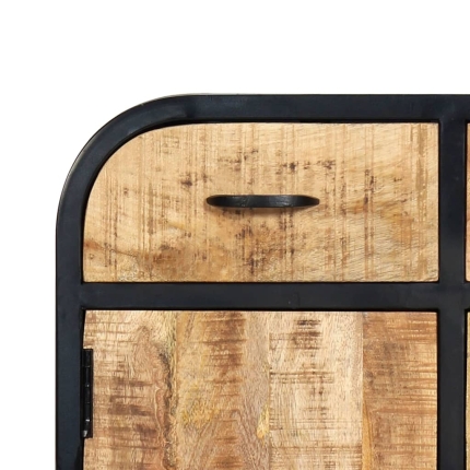 Sideboard 60x30x75 cm Solid Mango Wood and Iron - Image 7