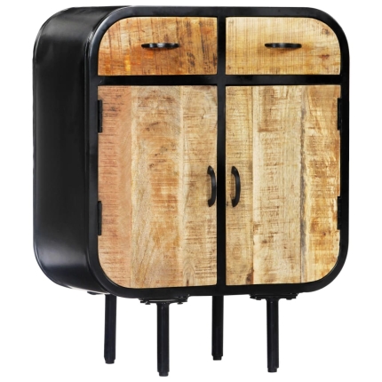 Sideboard 60x30x75 cm Solid Mango Wood and Iron - Image 9