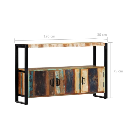 Sideboard 120x30x75 cm Solid Reclaimed Wood - Image 7