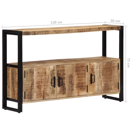 Side Cabinet 120x30x75 cm Solid Mango Wood - Image 8
