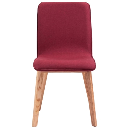 Dining Chairs 4 pcs Red Fabric - Image 5