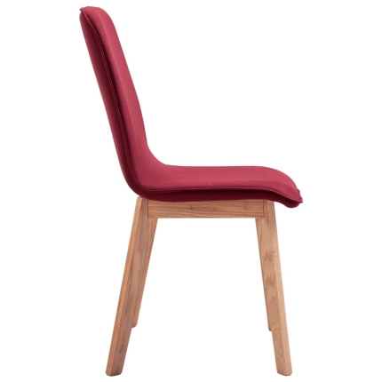 Dining Chairs 4 pcs Red Fabric - Image 6