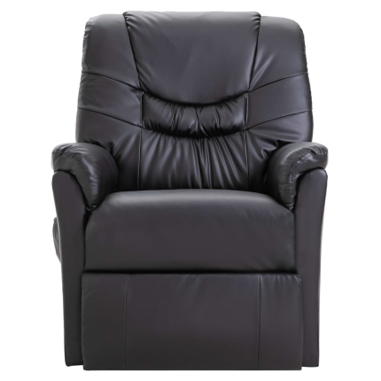 Reclining Chair Black Faux Leather - Image 2