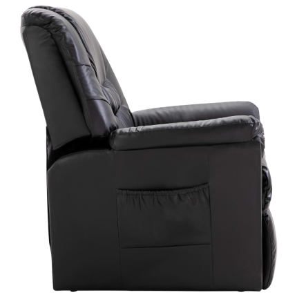 Reclining Chair Black Faux Leather - Image 3