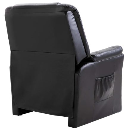 Reclining Chair Black Faux Leather - Image 4