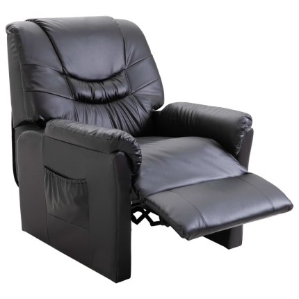 Reclining Chair Black Faux Leather - Image 5