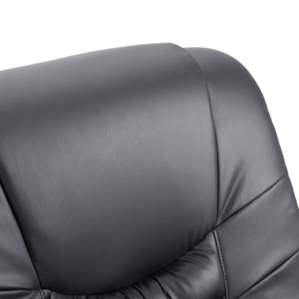 Reclining Chair Grey Faux Leather - Image 7