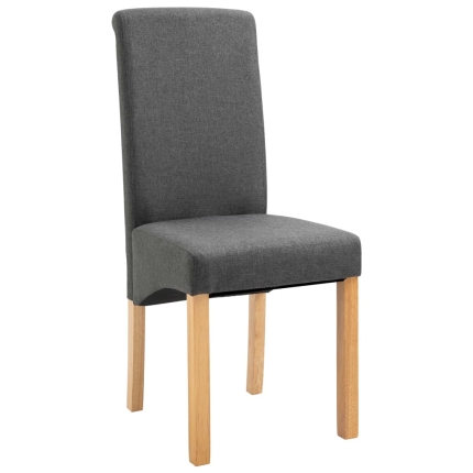 Dining Chairs 4 pcs Grey Fabric - Image 3