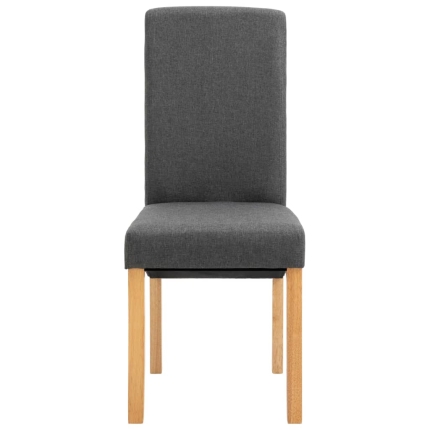 Dining Chairs 4 pcs Grey Fabric - Image 4