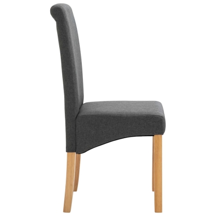 Dining Chairs 4 pcs Grey Fabric - Image 5