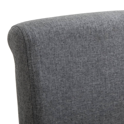 Dining Chairs 4 pcs Grey Fabric - Image 7