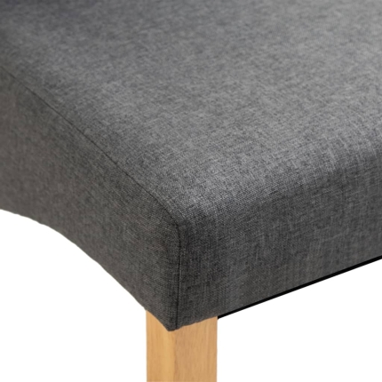 Dining Chairs 4 pcs Grey Fabric - Image 8