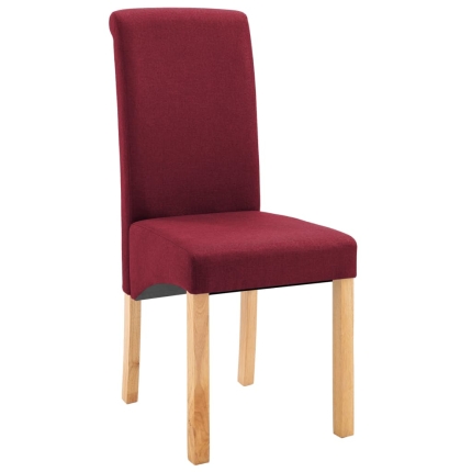 Dining Chairs 2 pcs Red Fabric - Image 3