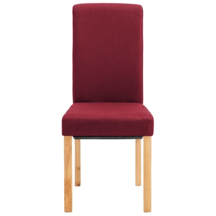 Dining Chairs 2 pcs Red Fabric - Image 4