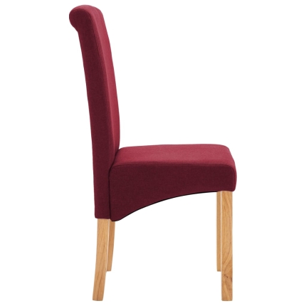 Dining Chairs 2 pcs Red Fabric - Image 5