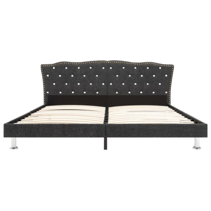 Bed Frame Dark Grey Fabric 153x203 cm Queen - Image 3