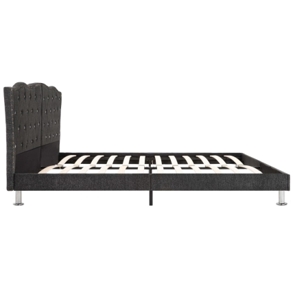 Bed Frame Dark Grey Fabric 153x203 cm Queen - Image 4