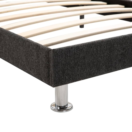 Bed Frame Dark Grey Fabric 153x203 cm Queen - Image 6