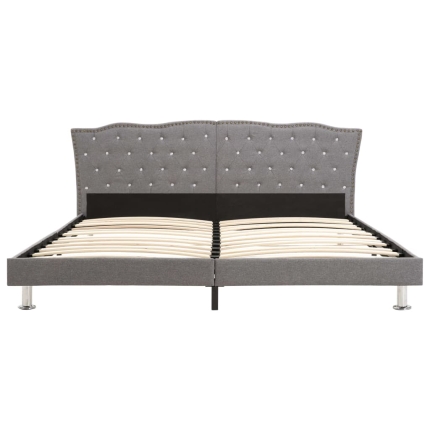 Bed Frame Light Grey Fabric 183x203 cm King - Image 3
