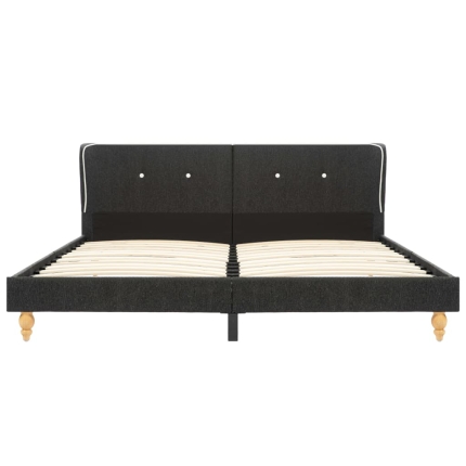 Bed Frame Dark Grey Burlap 153x203 cm Queen - Image 3