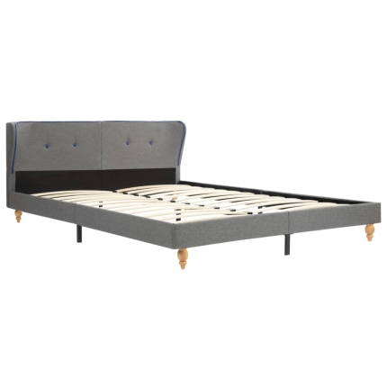 Bed Frame Light Grey Fabric 183x203 cm King - Image 2
