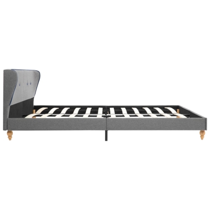 Bed Frame Light Grey Fabric 183x203 cm King - Image 4
