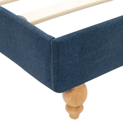 Bed Frame Blue Fabric 137x187 cm  Double - Image 6