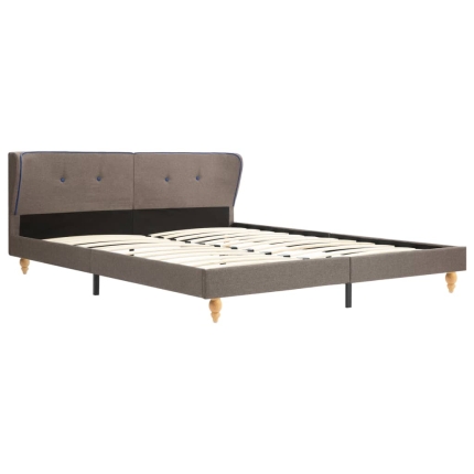 Bed Frame Taupe Fabric 153x203 cm  Queen - Image 2