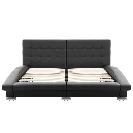 Bed Frame Black Faux Leather 153x203 cm  Queen - Image 4