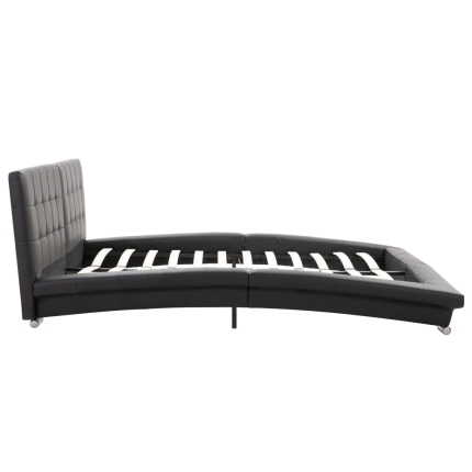 Bed Frame Black Faux Leather 153x203 cm  Queen - Image 5