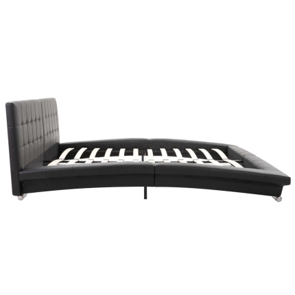 Bed Frame Black Faux Leather 183x203 cm  King - Image 5