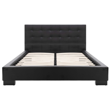 Bed Frame Black Faux Leather 106x203 cm  King Single - Image 3