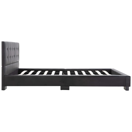 Bed Frame Black Faux Leather 106x203 cm  King Single - Image 4